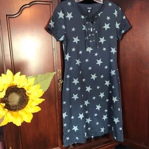 NWT Flag Lake Blue Stars Chaps Dress